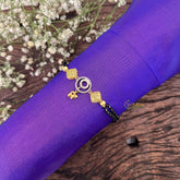 Vriksham AD Stone Round With Two Square Mangalsutra Bracelet With Gold Plating-G18780